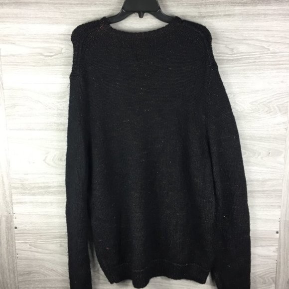 Calibrate Black Chunky Crewneck Sweater - Picture 8 of 8
